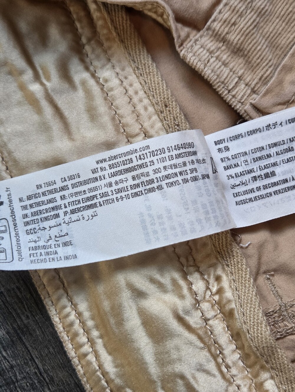 Abercrombie & Fitch Y2K Cargo Micro Mini Skirt Tan Corduroy Patchwork L EUC - Picture 6 of 7